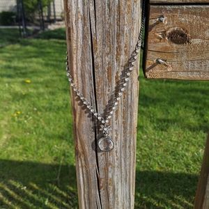 RESERVED Fossil rhinestone necklace